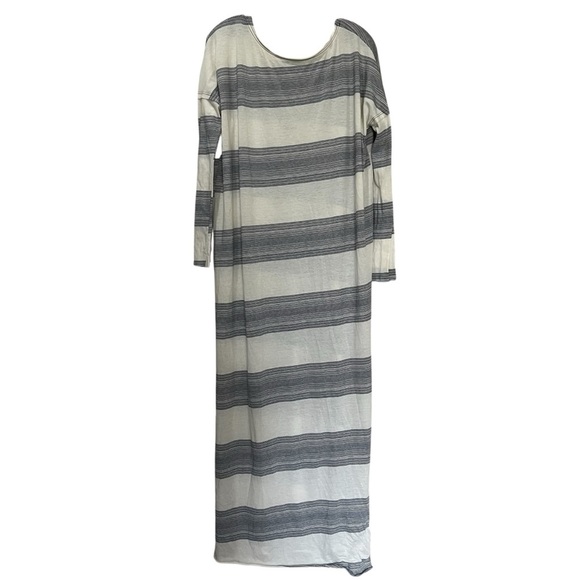 Free People Beach XS Striped Long Sleeve Longline Coverup Maxi Dress B1 - Picture 3 of 8